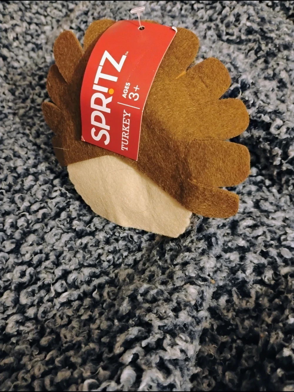 Felt Decorative Turkey Figurine - Mustard & Brown